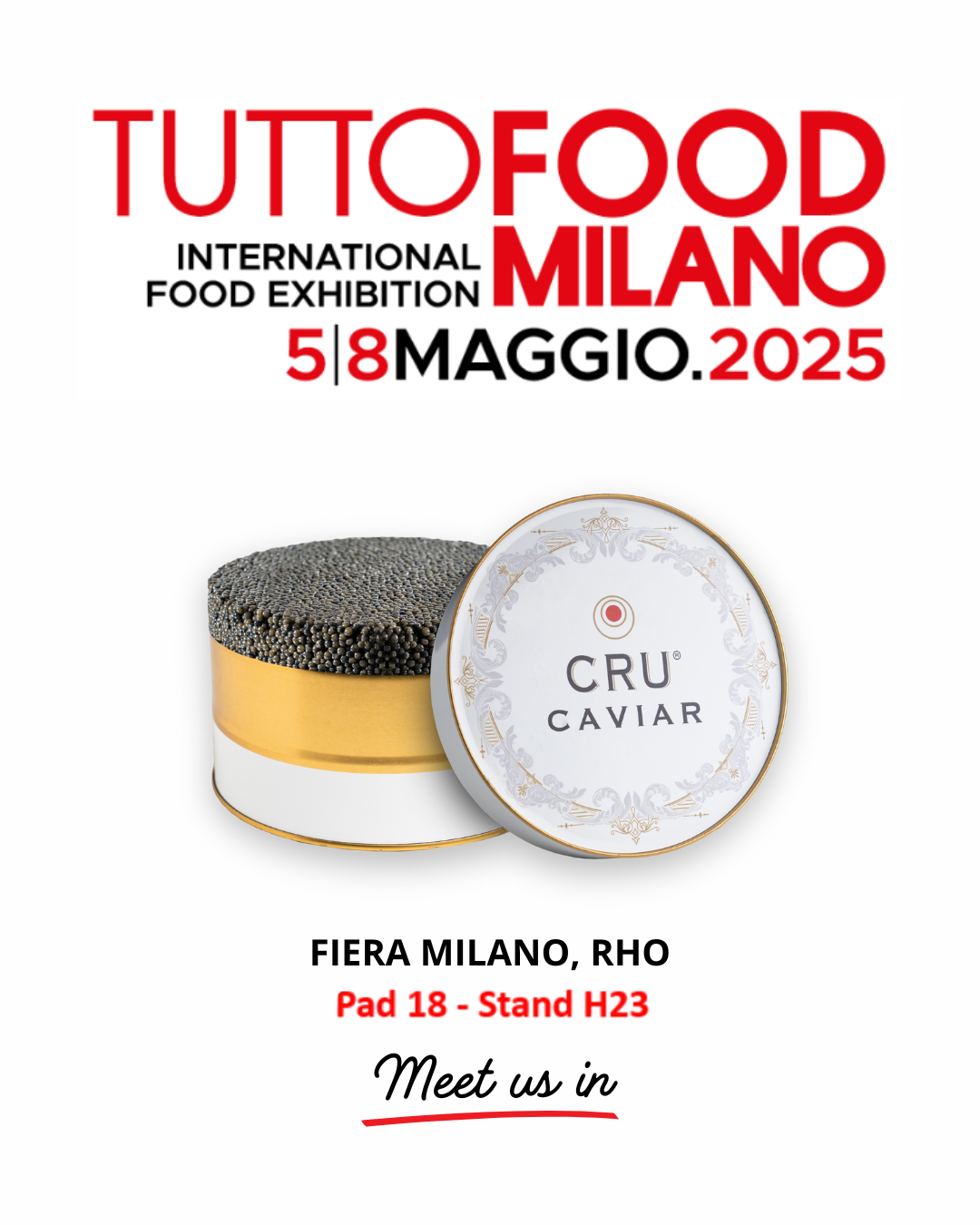 Cru Caviar partecipa a TUTTOFOOD Milano 2025